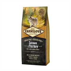 Carnilove Complete Grain Free Adult Large Breed Dry Dog Food Salmon and Turkey